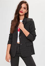 Image result for Pinstripe Blazer Beige Women