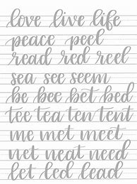 Image result for Hand Lettering Font Practice Sheets