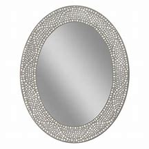 Image result for White Framed Oval Bathroom Mirror