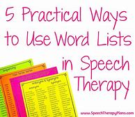 Image result for Categories Speech Therapy