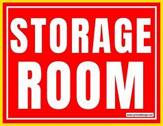 Image result for Storage Room Signage