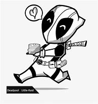 Image result for Deadpool Cartoon Black and White