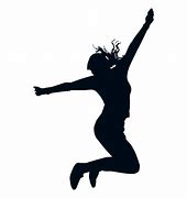 Image result for Happy Woman Jumping Silhouette