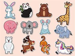 Image result for Animal Coloring Stickers