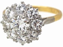 Image result for Gold Cluster Diamond Ring