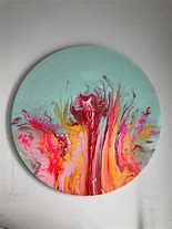 Image result for Acrylic Painting On Round Canvas