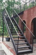 Image result for Residential Exterior Metal Stairs