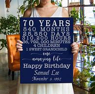 Image result for 70th Birthday Sign It Frame