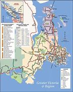 Image result for Map of Victoria BC and Surrounding Area