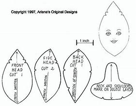 Image result for Cloth Doll Head Pattern