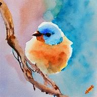 Image result for Watercolor Two Birds Branch Painting