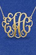 Image result for Gold Monogram Initial Necklace