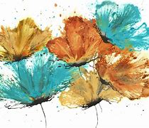 Image result for Flower Paintings Brown Background