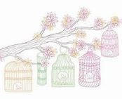 Image result for Bird Cage Coloring Page