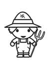 Image result for Farmer Boy Coloring Pages