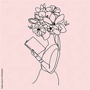 Image result for Girl Line Art