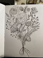 Image result for Flower Elegant Bouquet Drawing Easy