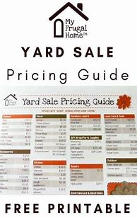 Image result for Garage Sale Pricing