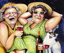 Image result for Funny Three Old Ladies Drinking