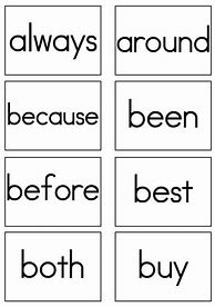 Image result for Dolch Sight Word Flash Cards Printable