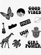 Image result for Black and White Sticker Design