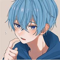 Image result for Cute Anime Boy Blue Hair