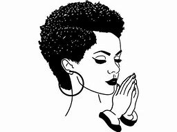 Image result for African American Woman Praying SVG