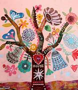 Image result for Folk Art Tree with Animals in Winter