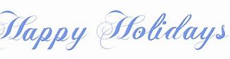 Image result for Happy Holidays in Blue Cursive