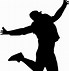 Image result for Happy Woman Jumping Silhouette