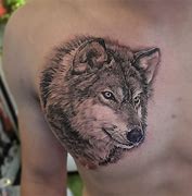 Image result for Wolf Chest Tattoo