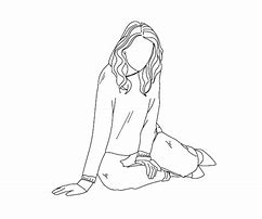 Image result for Girl Line Art