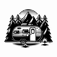 Image result for Camper with Trees SVG