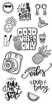 Image result for Black and White Stickers to Print