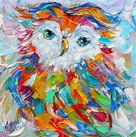 Image result for Colorful Owl Print