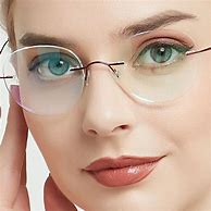 Image result for Titanium Rimless Glasses Frames