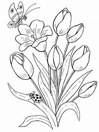 Image result for Tulip Flower Coloring Pages