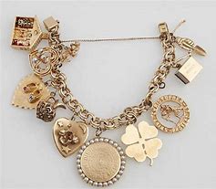 Image result for 14 KT Gold Charm Bracelet