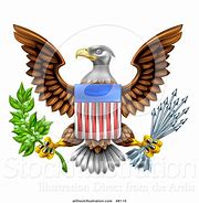 Image result for Picture of the American Seal and Bald Eagle Holding Arrows and Olive Branch