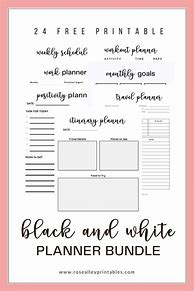 Image result for Printable Monthly Planner Black and White