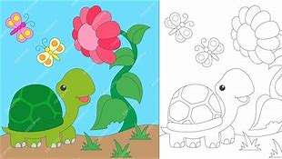 Image result for Turtle Flower Coloring Page