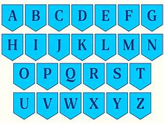 Image result for Free Printable Blue Individual Alphabet Letters