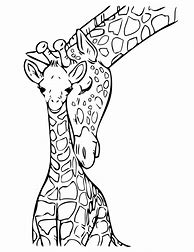 Image result for Mother and Baby Giraffe Coloring Pages