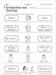 Image result for Spanish Worksheets for Children