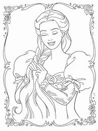 Image result for Barbie as Rapunzel Coloring Pages