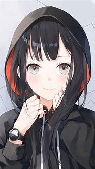 Image result for Anime Girl with Headphones and Hoodie Drawing