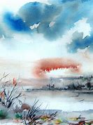 Image result for abstract landscape art watercolor