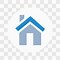 Image result for White Blue House Icon