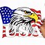 Image result for Eagle with American Flag Drawing