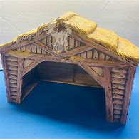 Image result for Wooden Nativity Stable